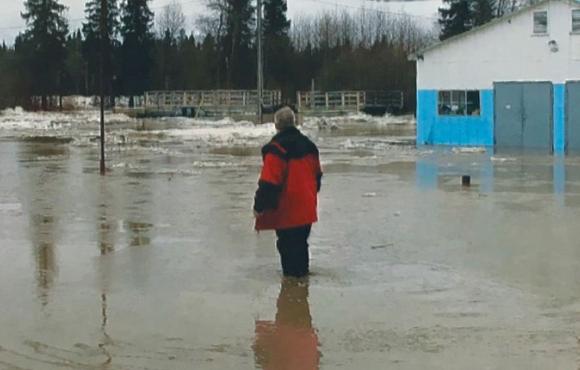 Man standing in knee deep water